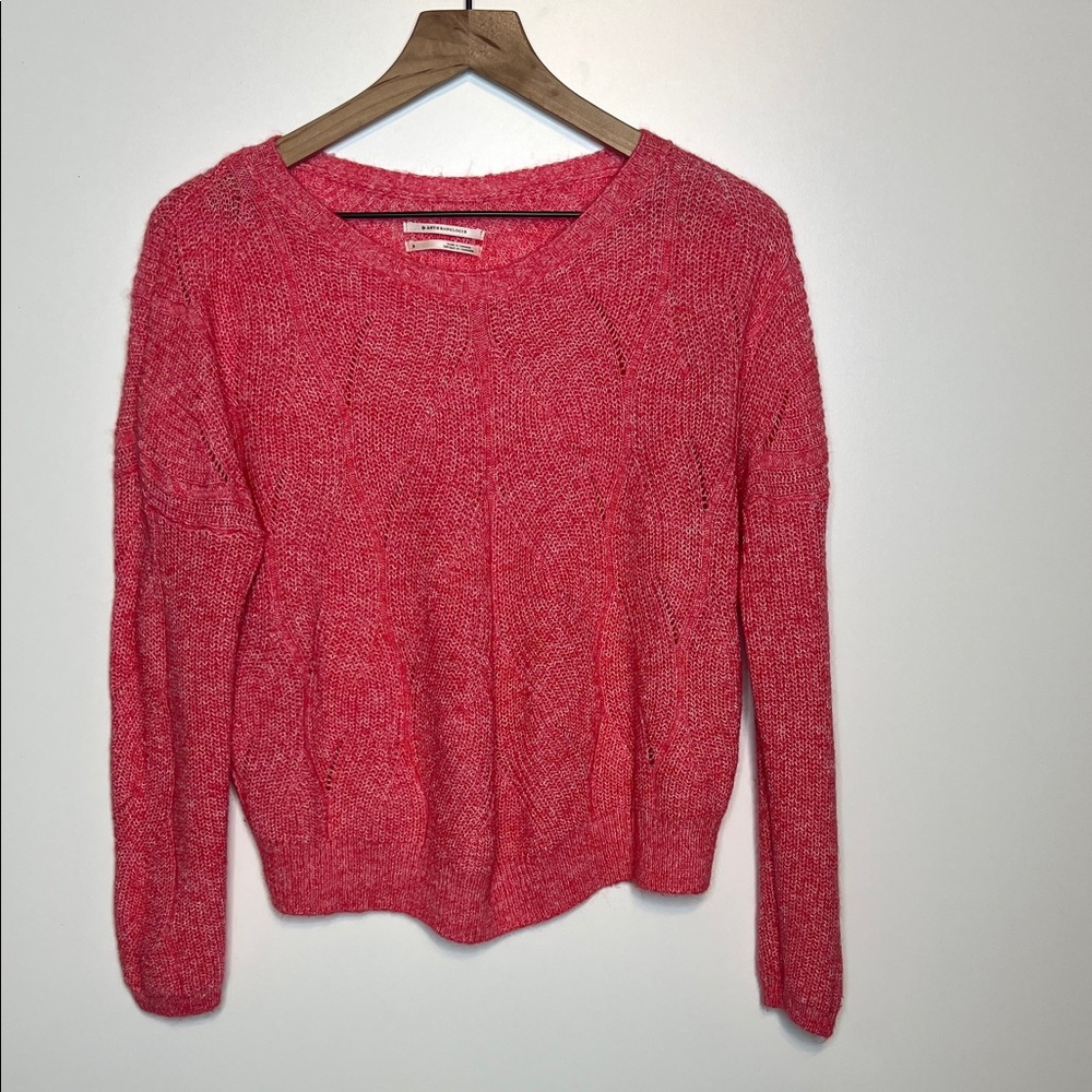 Anthropologie Maeve pointelle wool-blend sweater